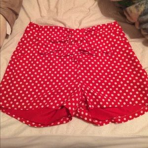 Polka Dot Shorts With Cute Bow